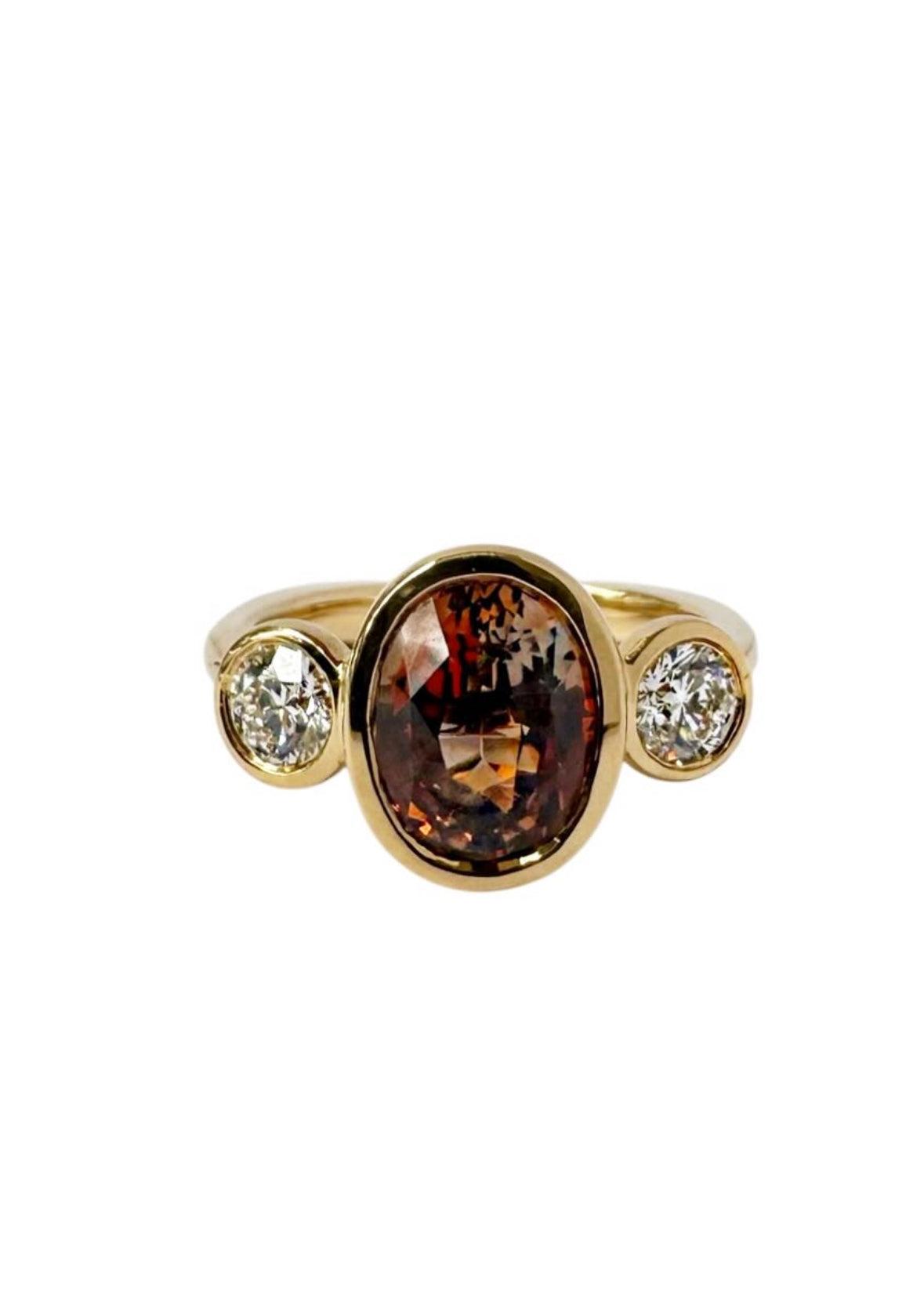 Bi-Color Orange Sapphire Ring – Quercus Raleigh